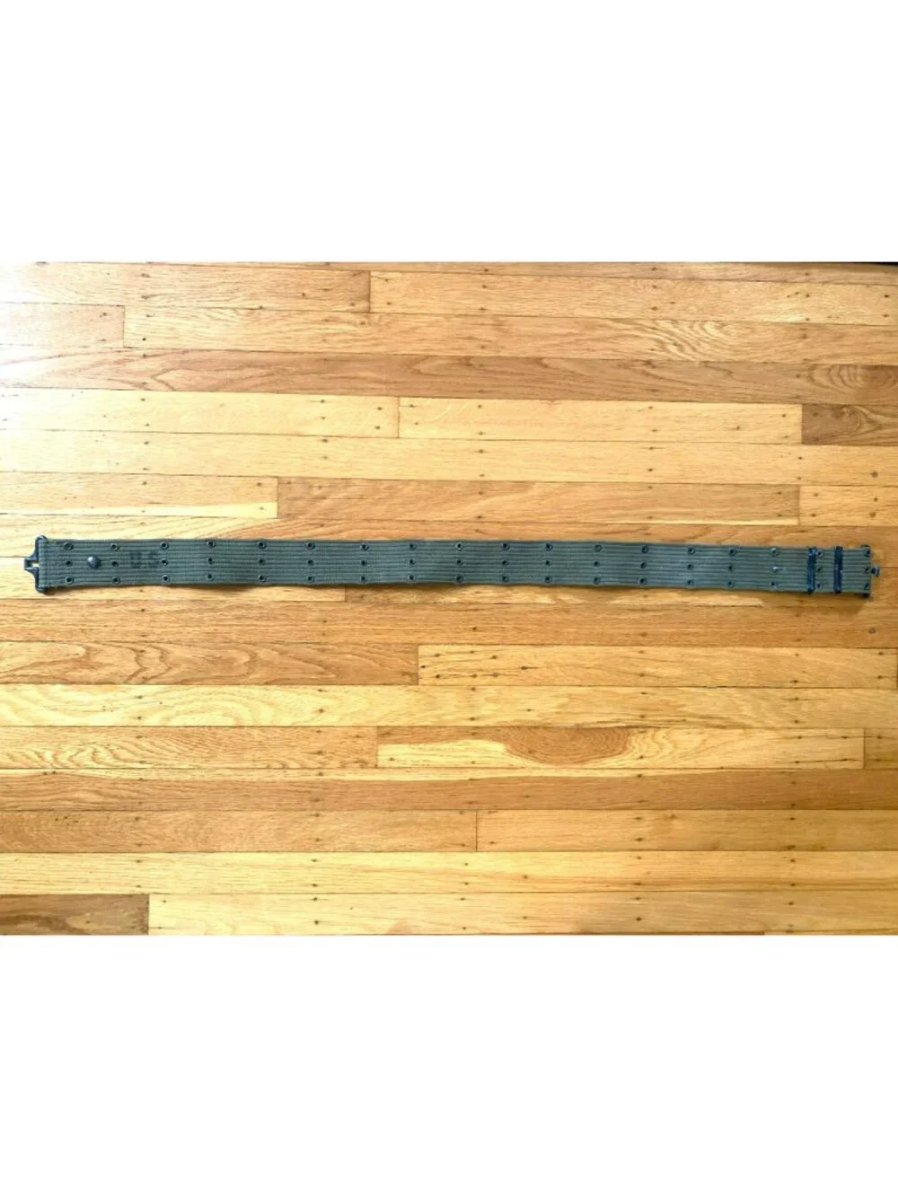 Vintage US Army M1936 Pistol Belt WWII Military Olive Drab Adjustable 41-34